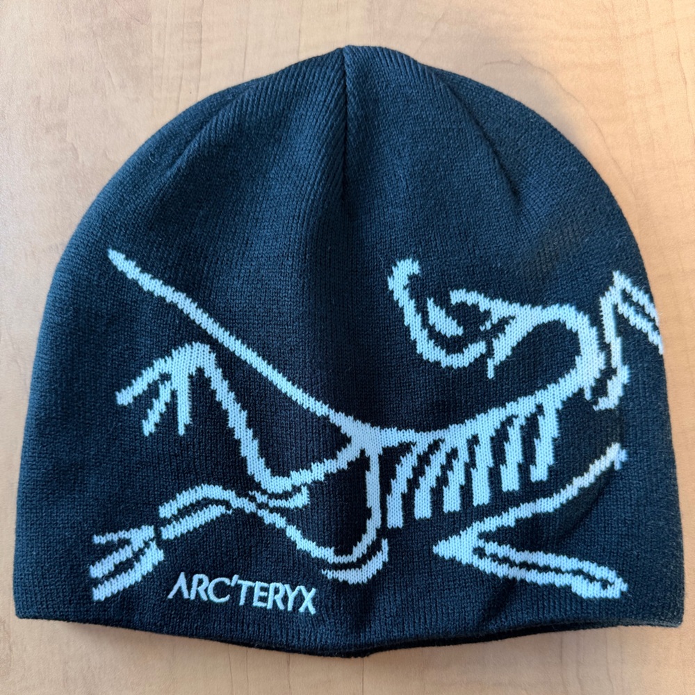 Arc'teryx Black Beanie with White Logo